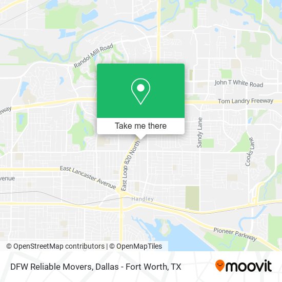 DFW Reliable Movers map