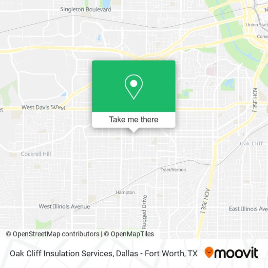 Oak Cliff Insulation Services map