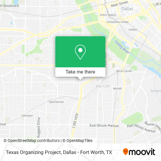 Texas Organizing Project map