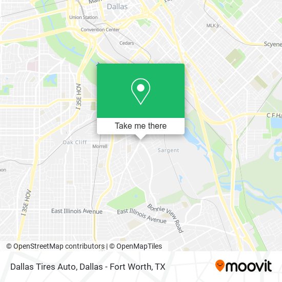 Dallas Tires Auto map