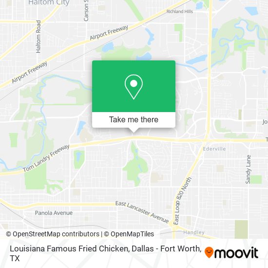 Mapa de Louisiana Famous Fried Chicken