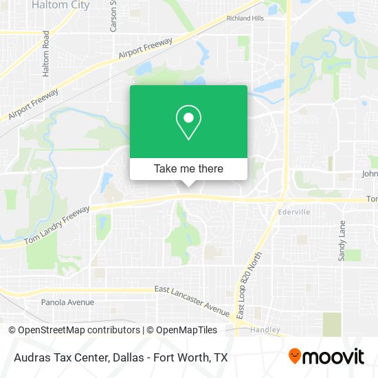 Audras Tax Center map