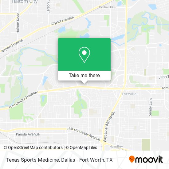 Mapa de Texas Sports Medicine