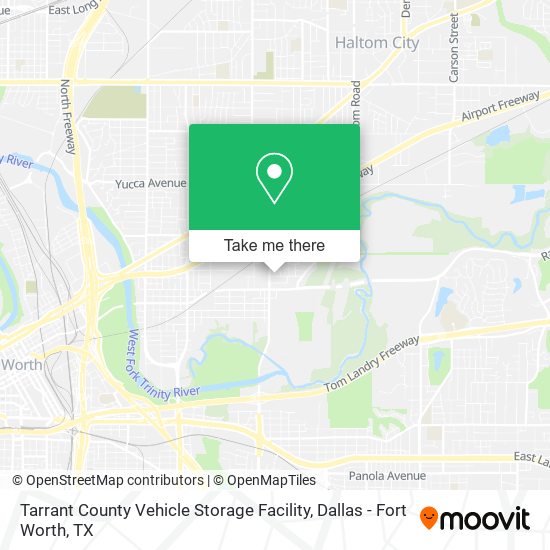 Tarrant County Vehicle Storage Facility map