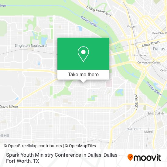 Spark Youth Ministry Conference in Dallas map