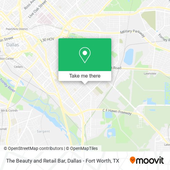 The Beauty and Retail Bar map