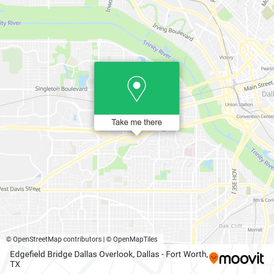 Mapa de Edgefield Bridge Dallas Overlook