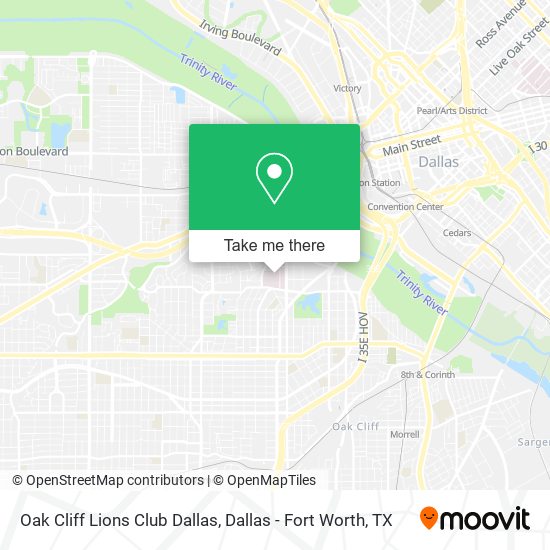 Oak Cliff Lions Club Dallas map