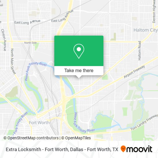 Extra Locksmith - Fort Worth map