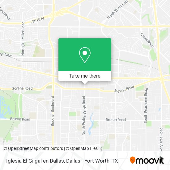 Iglesia El Gilgal en Dallas map