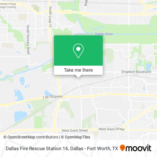 Dallas Fire Rescue Station 16 map