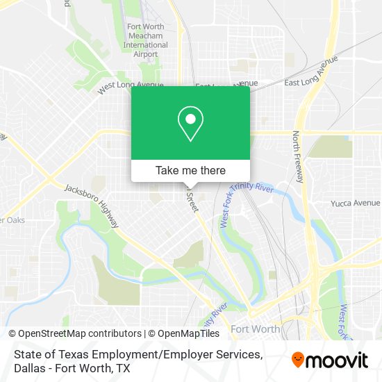 State of Texas Employment / Employer Services map