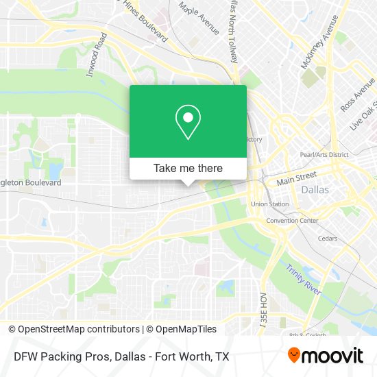 DFW Packing Pros map
