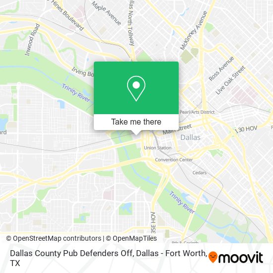Mapa de Dallas County Pub Defenders Off