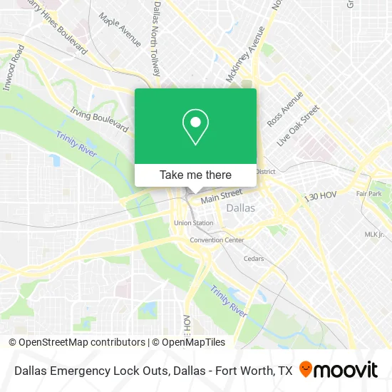 Mapa de Dallas Emergency Lock Outs