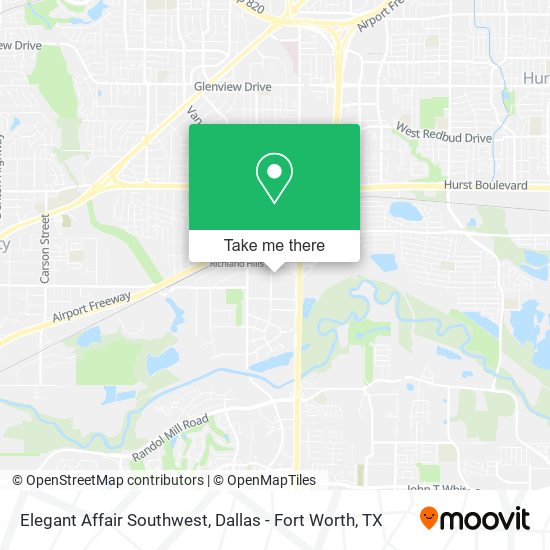 Elegant Affair Southwest map