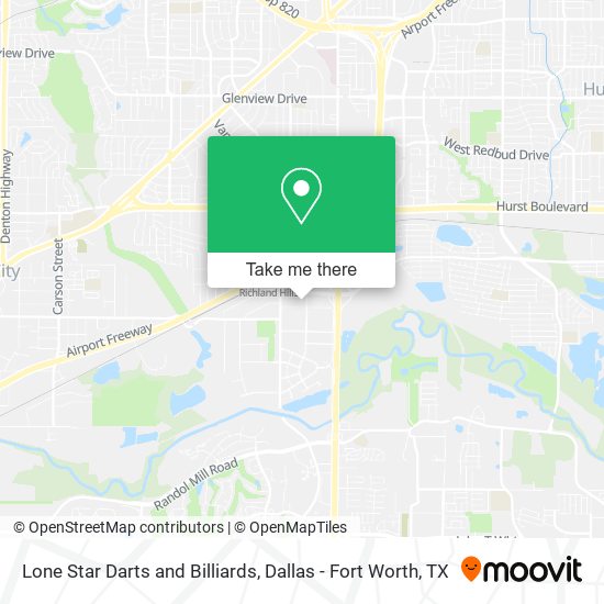 Lone Star Darts and Billiards map