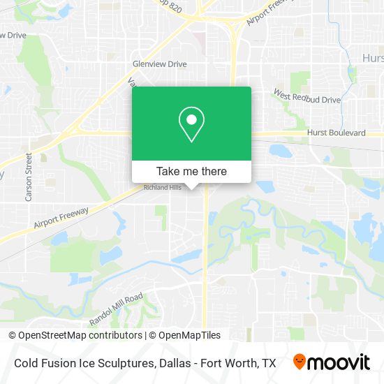 Mapa de Cold Fusion Ice Sculptures
