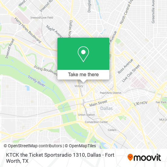 Mapa de KTCK the Ticket Sportsradio 1310