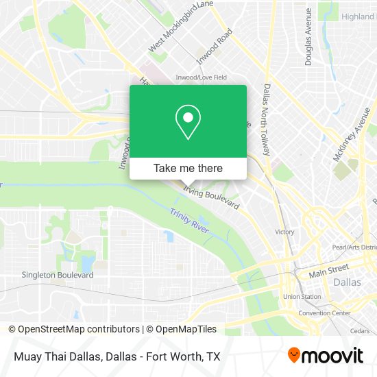 Muay Thai Dallas map