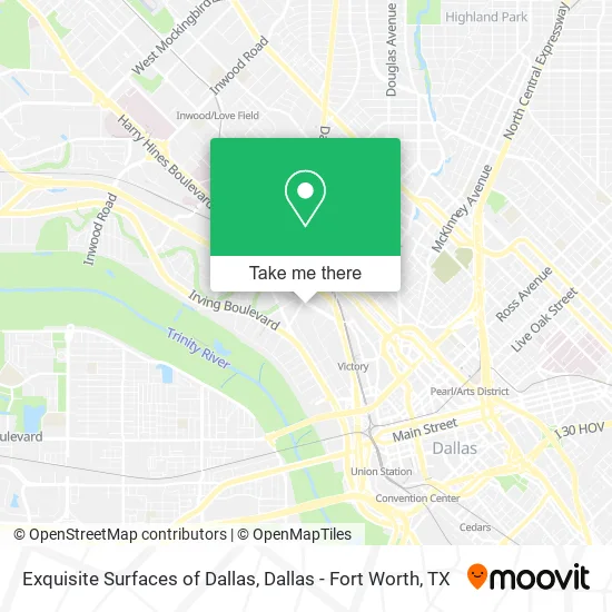 Mapa de Exquisite Surfaces of Dallas