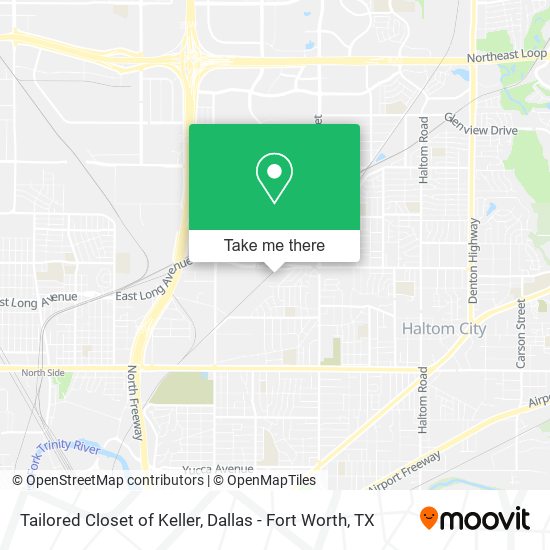 Tailored Closet of Keller map