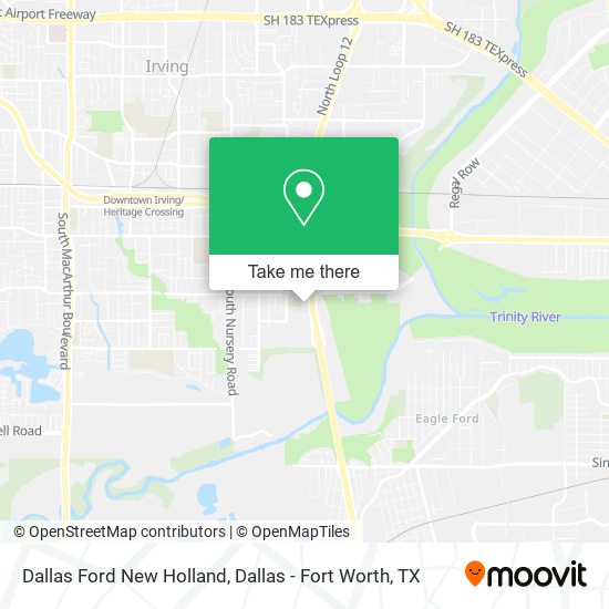Dallas Ford New Holland map