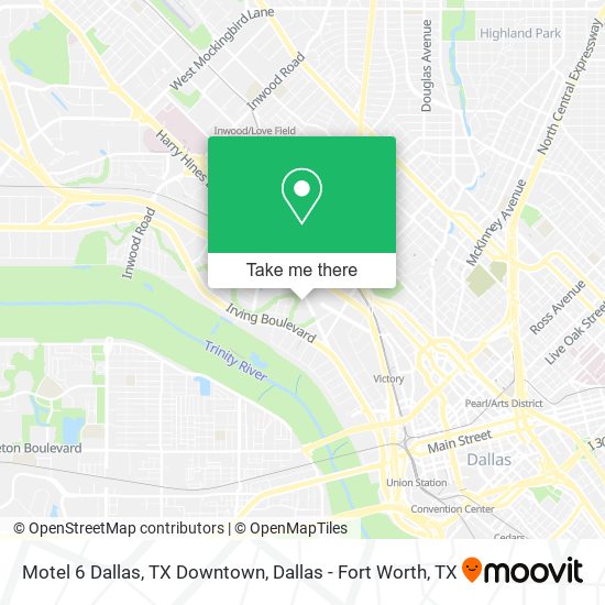 Mapa de Motel 6 Dallas, TX Downtown
