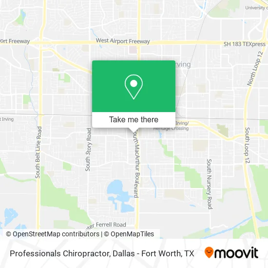 Professionals Chiropractor map