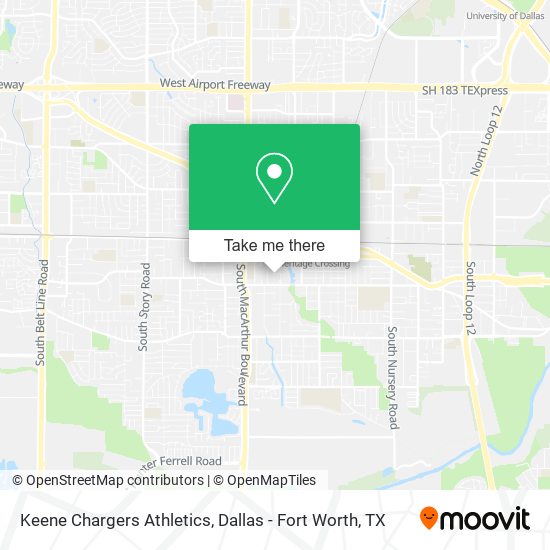 Keene Chargers Athletics map