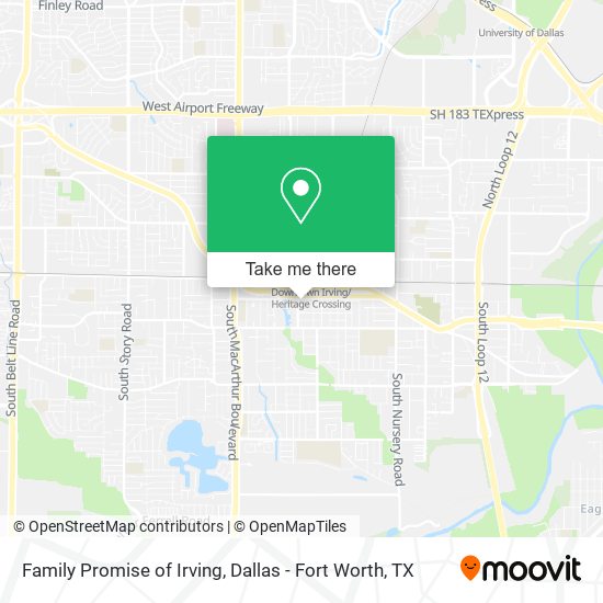 Family Promise of Irving map