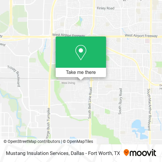 Mustang Insulation Services map