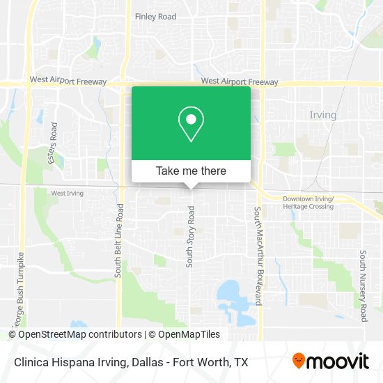 Mapa de Clinica Hispana Irving