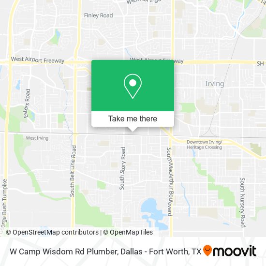 W Camp Wisdom Rd Plumber map