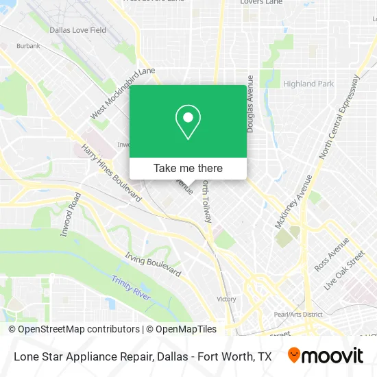 Lone Star Appliance Repair map