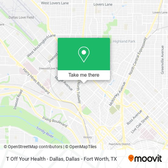 T Off Your Health - Dallas map