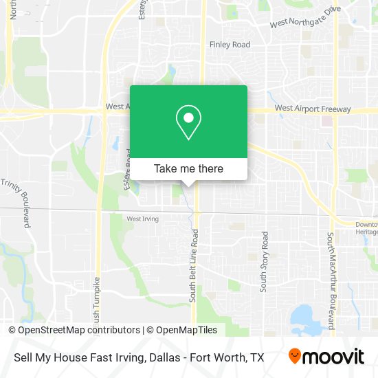 Sell My House Fast Irving map