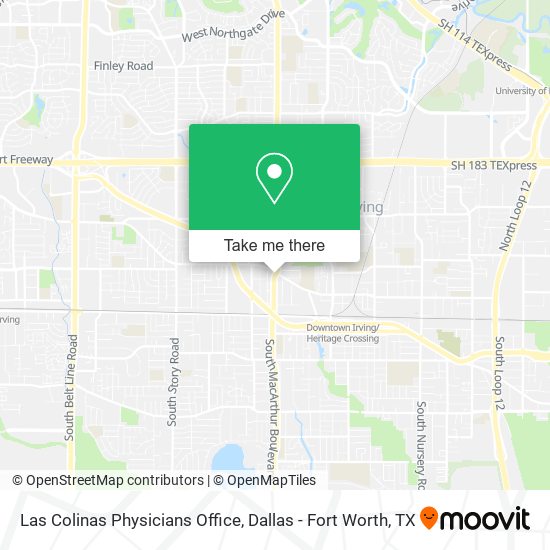 Las Colinas Physicians Office map
