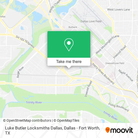 Luke Butler Locksmiths Dallas map