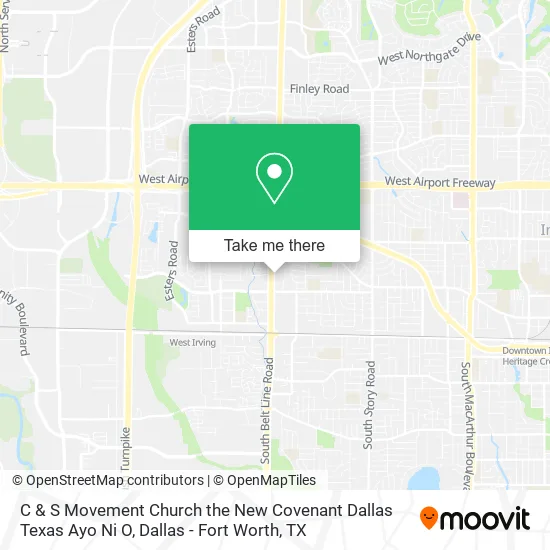 C & S Movement Church the New Covenant Dallas Texas Ayo Ni O map