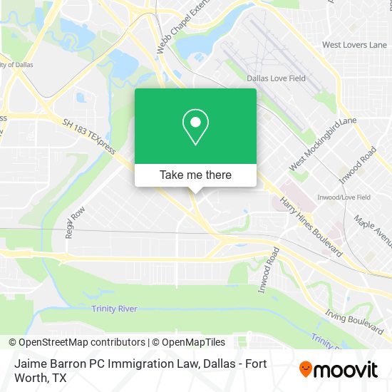 Mapa de Jaime Barron PC Immigration Law