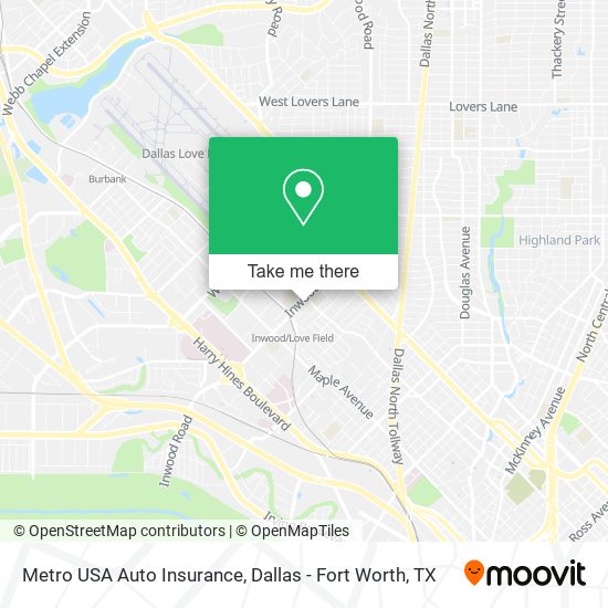 Metro USA Auto Insurance map