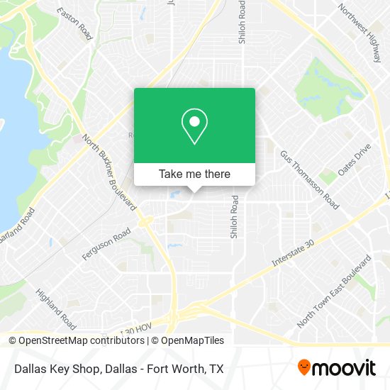 Dallas Key Shop map