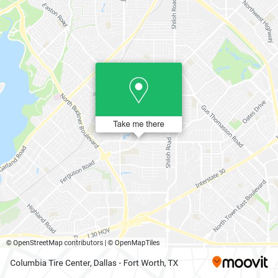 Mapa de Columbia Tire Center