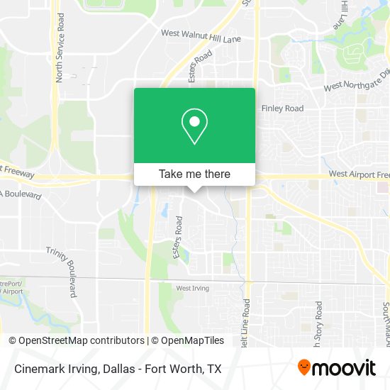Cinemark Irving map