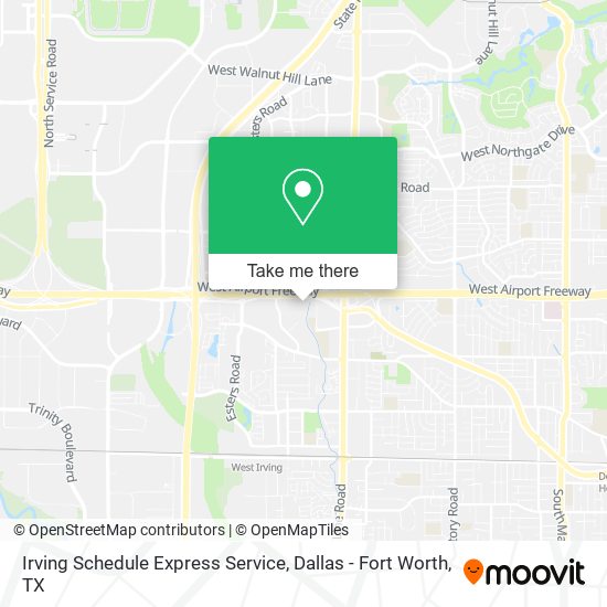 Irving Schedule Express Service map
