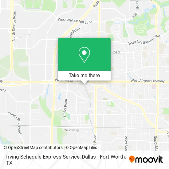Irving Schedule Express Service map