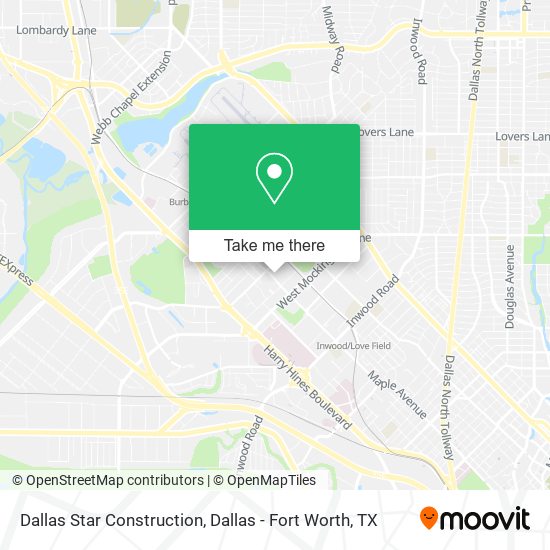 Dallas Star Construction map