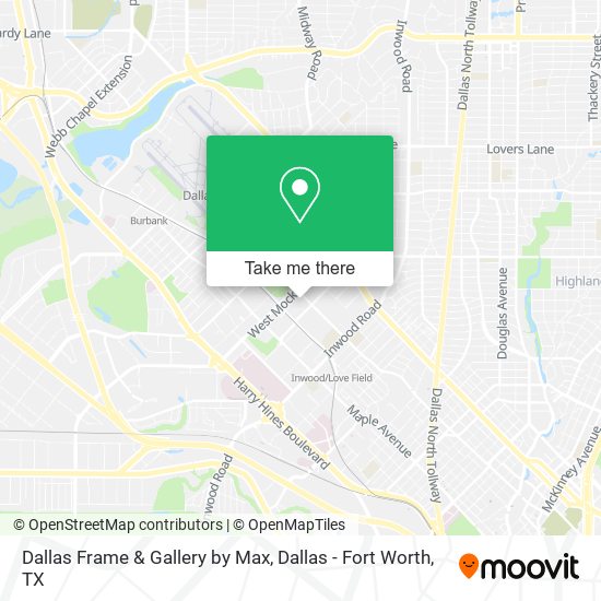 Dallas Frame & Gallery by Max map