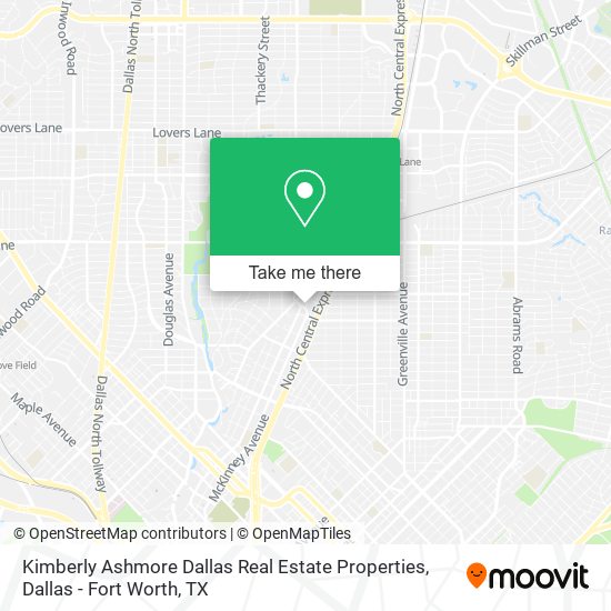 Mapa de Kimberly Ashmore Dallas Real Estate Properties